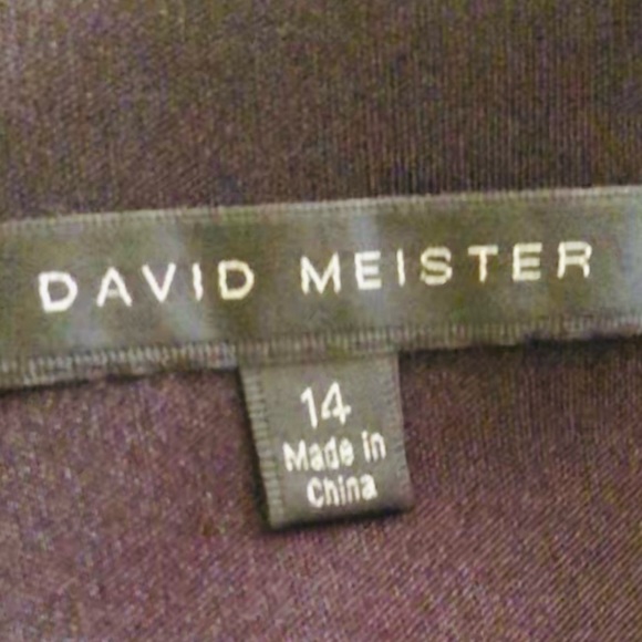 David Meister Evening Gown. Gold and Black Sequins. Jersey Fabric. Size 14. - Picture 5 of 15